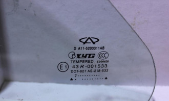 Стекло двери задней левой форточка Chery Amulet 2006-2012