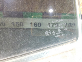 Стекло двери задней левой Nissan Almera N16