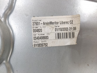 Стеклоподъемник задний правый Skoda Fabia 1997 2007