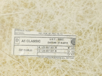 Обшивка потолка Skoda Octavia 2004 2013