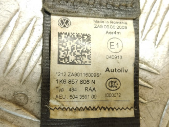 Ремень безопасности задний правый Volkswagen Golf 6