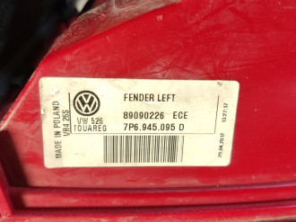 Фонарь задний левый Volkswagen Touareg 2010 2018